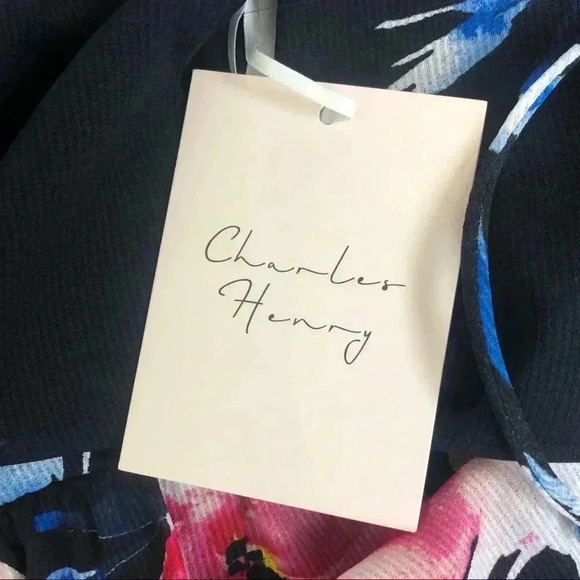 NEW Charles Henry SX Summer Mini Dress Floral - Picture 6 of 6